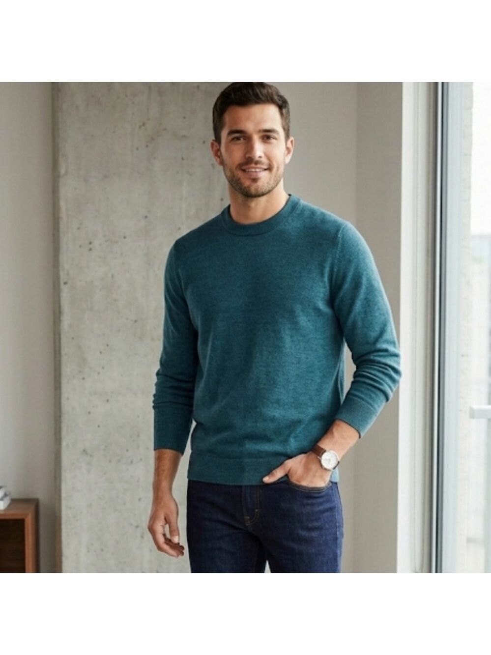 Banana Republic Cashmere Green Crewneck Sweater Vintage